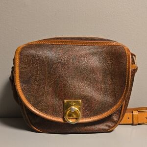 Etro Crossbody Brown and Tan with Gold Accent